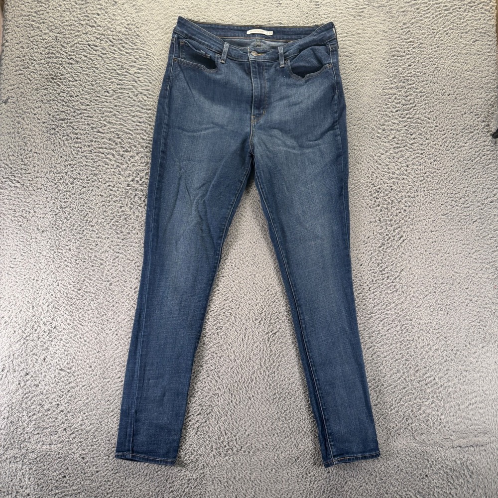Levi's 721 Jeans Women 33x31 Blue Cotton Denim Skinny Leg Faded Workwear Stretch